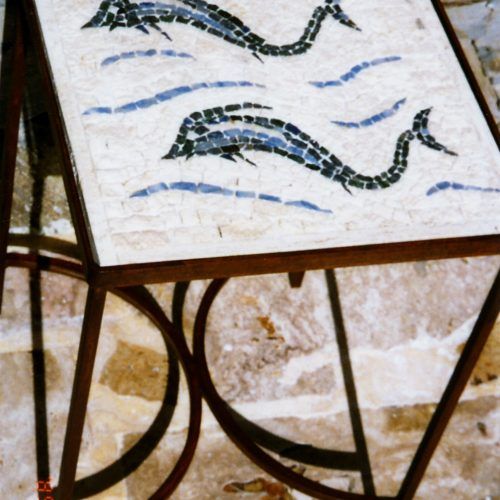 Mesa exterior delfín